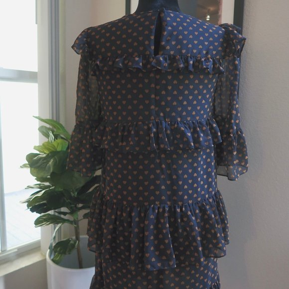 Madewell Silk Waterlily Tiered Ruffle Shirt Dress - Picture 3 of 5